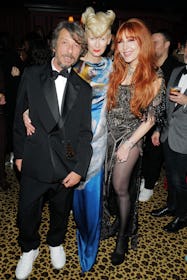 Pierpaolo Piccioli, Tilda Swinton and Charlotte Tilbury at the 2022 Fashion Awards after-party.