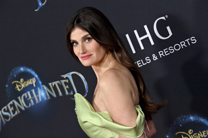 LOS ANGELES, CALIFORNIA - NOVEMBER 16: Idina Menzel attends Disney's "Disenchanted" Premiere at El C...
