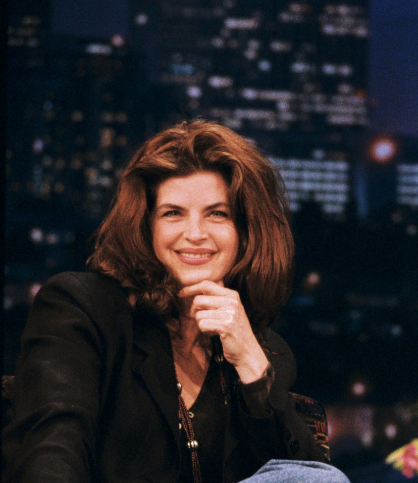 THE TONIGHT SHOW WITH JAY LENO -- Episode -- Pictured: Actress Kirstie Alley during an interview on ...