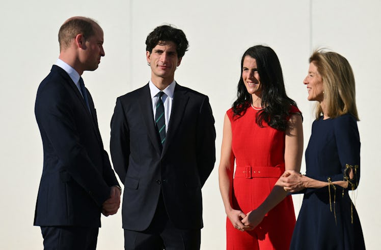 Prince William was welcomed by Caroline Kennedy, Jack Schlossberg, and Tatiana Schlossberg to the Jo...