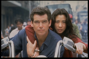 Tomorrow Never Dies motion picture, 1997. (Photo by Keith Hamshere/Sygma via Getty Images)