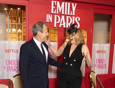 Darren Star and Kim Cattrall attendthe "Emily In Paris" season 3 world premiere.