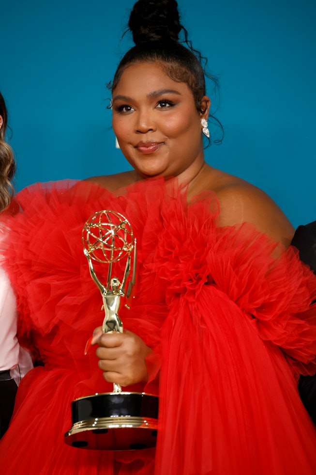 LOS ANGELES, CALIFORNIA - SEPTEMBER 12: Lizzo, winner of the Outstanding Competition Program award f...