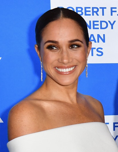 Meghan, Duchess of Sussex, arrives at the 2022 Robert F. Kennedy Human Rights Ripple of Hope Award G...