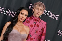 WEST HOLLYWOOD, CALIFORNIA - MAY 12: Megan Fox and Machine Gun Kelly attend the World Premiere of "G...