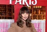 PARIS, FRANCE - DECEMBER 06: Lily Collins attends the "Emily In Paris" by Netflix - Season 3 World P...
