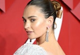 Lily James wore a hair bow for The British Fashion Awards 2022.