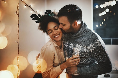 pair a cute couple picture with a romantic merry christmas instagram caption