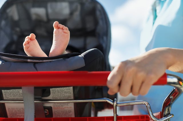 A viral "parenting hack" about clipping your car seat into your shopping cart isn't actually safe.