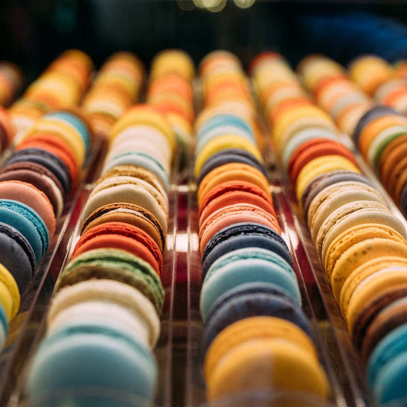 Colorful homemade organic macarons