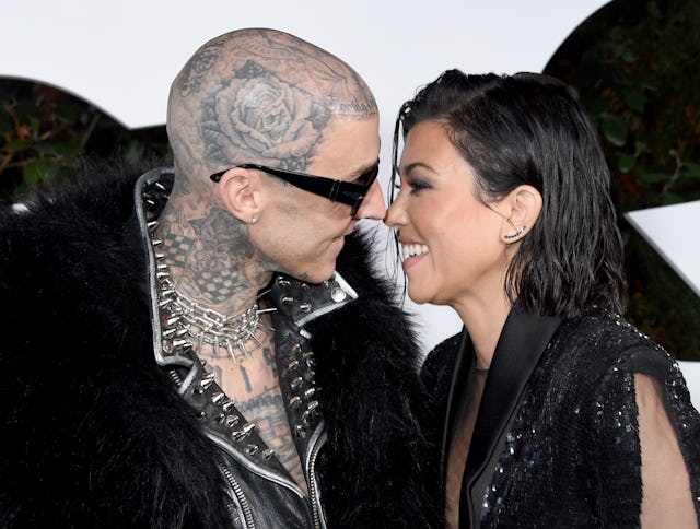 Travis Barker and Kourtney Kardashian attend the 2022 GQ Men Of The Year Party at The West Hollywood...