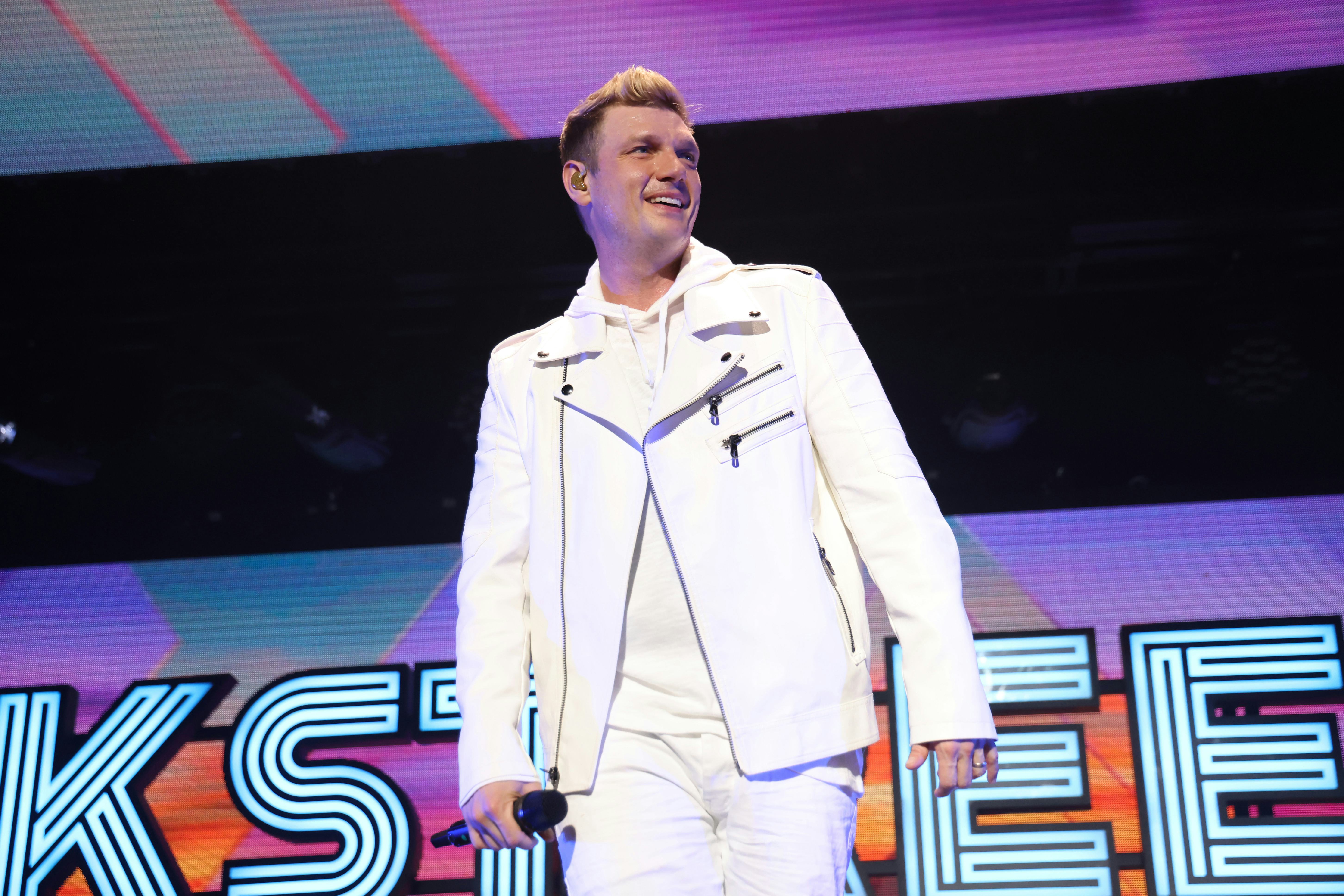Nick Carter of the Backstreet Boys performs during iHeartRadio Channel 95.5&rsquo;s Jingle Ball 2022 on De&hellip;