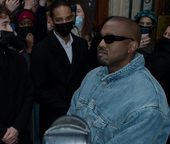 PARIS, FRANCE - JANUARY 23: Ye attends the Kenzo Fall/Winter 2022/2023 show as part of Paris Fashion...