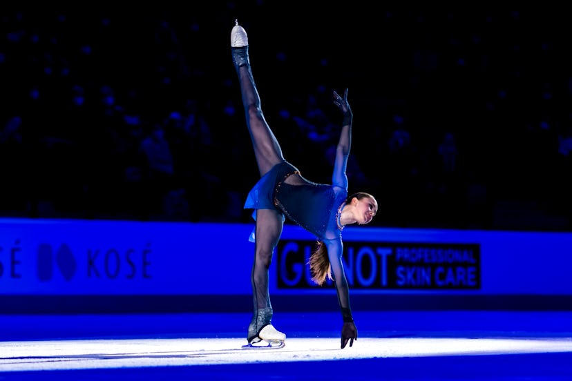 TALLINN, ESTONIA - JANUARY 16: Kamila Valieva of Russia performs during the ISU European Figure Skat...
