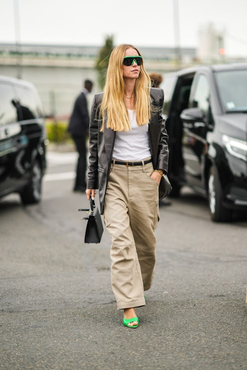 Pernille Teisbaek in baggy pants