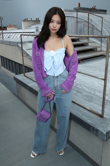 Jennie Kim attends the Chanel show as part of the Paris Fashion