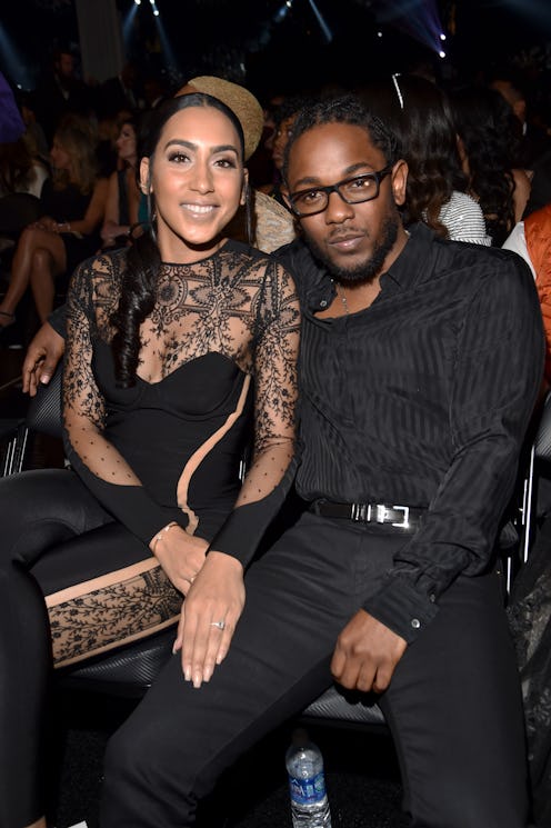 Kendrick Lamar and Whitney Alford attend The 58th GRAMMY Awards at Staples Center on February 15, 20...
