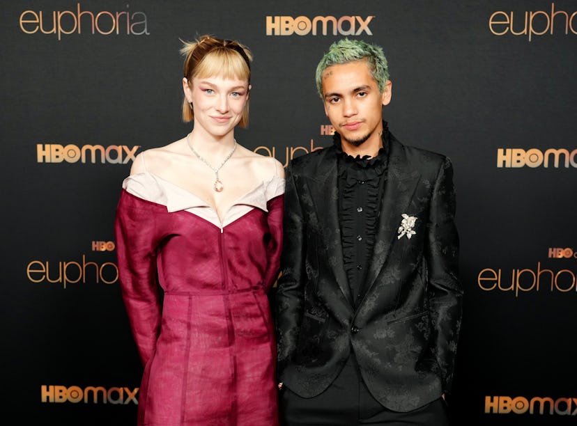 LOS ANGELES, CALIFORNIA - JANUARY 05: (L-R) Hunter Schafer and Dominic Fike attend HBO's "Euphoria" ...