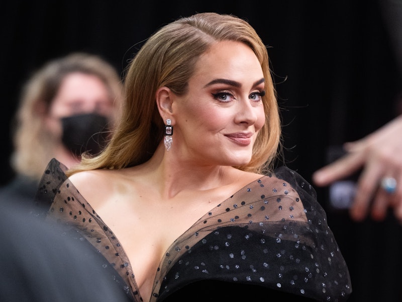 LONDON, ENGLAND - FEBRUARY 08: (EDITORIAL USE ONLY)  Adele attends The BRIT Awards 2022 at The O2 Ar...