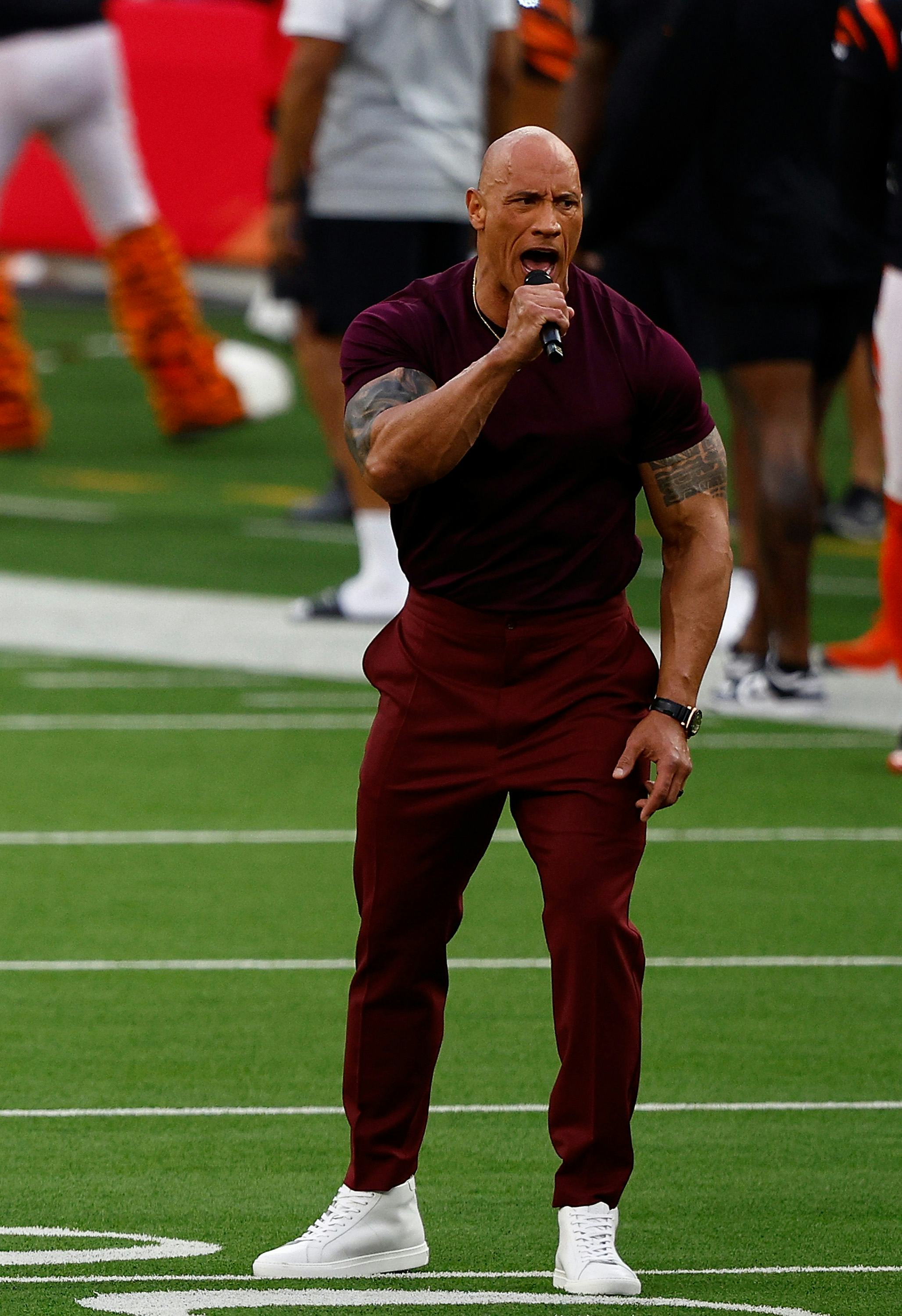 Tweets about The Rock at Super Bowl 2022 are so mixed.