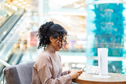 Two African women in shopping mall