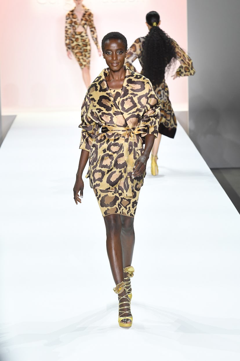 Models walking the runway for Sergio Hudson during New York Fashion Week: The Shows at Spring Studio...