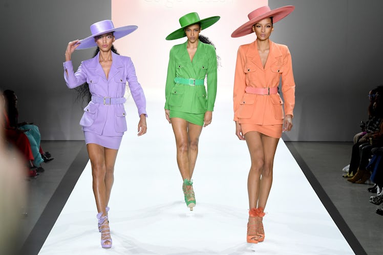 Models walking the runway for Sergio Hudson during New York Fashion Week: The Shows at Spring Studio...