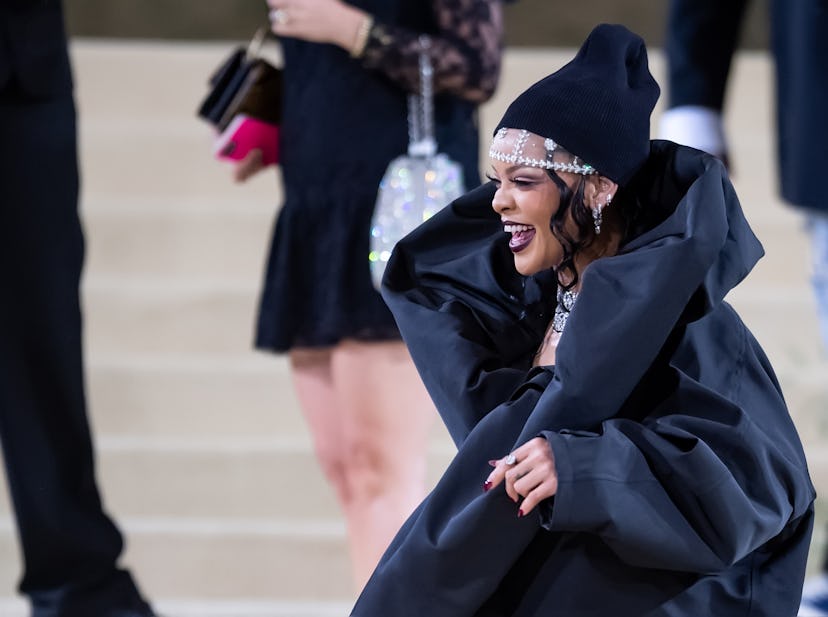 NEW YORK, NEW YORK - SEPTEMBER 13: Singer Rihanna attends The 2021 Met Gala Celebrating In America: ...