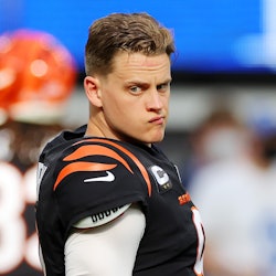 The internet is crushing on Bengals quarterback Joe Burrow during Super Bowl 2022