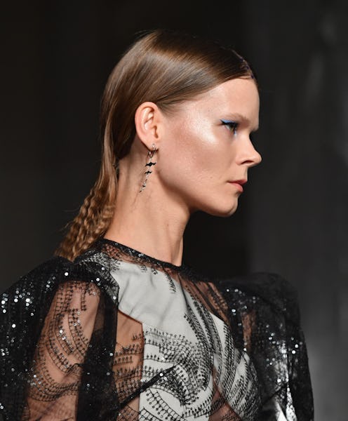 A model walks the runway for Christian Siriano during New York Fashion Week: The Shows at Empire Sta...