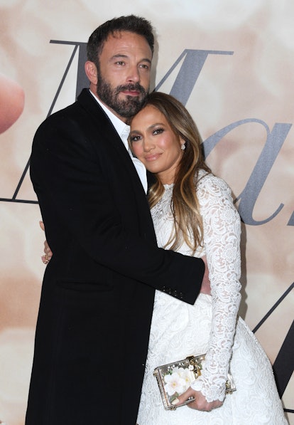LOS ANGELES, CALIFORNIA - FEBRUARY 08: Ben Affleck and Jennifer Lopez 
 arrive at the Los Angeles Sp...