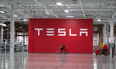 Interior of the Tesla auto plant in Fremont, Calif. Tuesday, June 12, 2012. Palo Alto-based Tesla Mo...