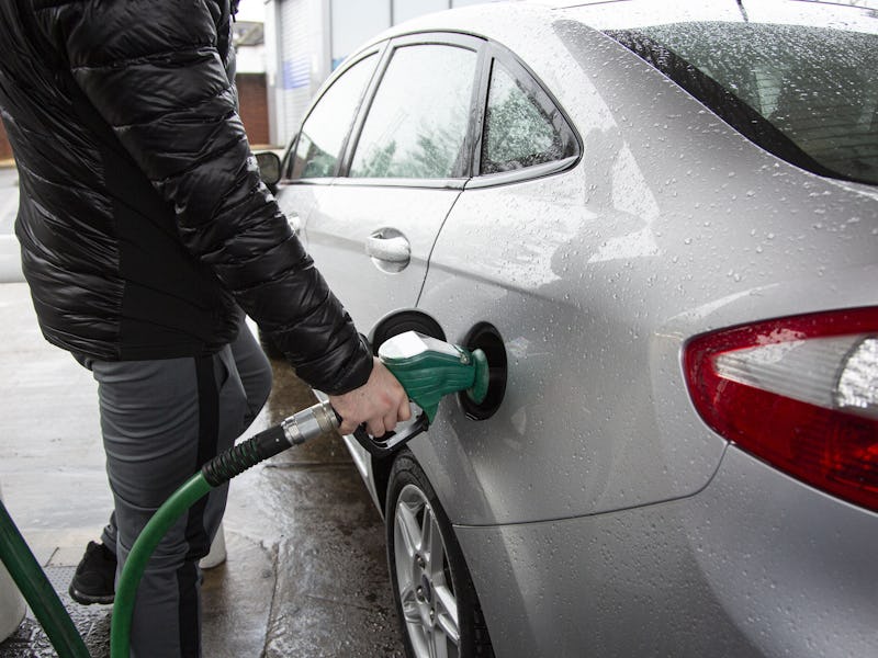 LONDON, UK - FEBRUARY 15: A view of a gas station as fuel prices increase in London, United Kingdom ...