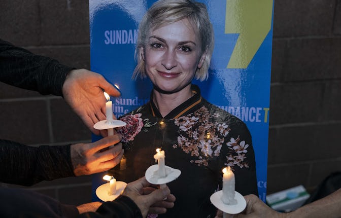NEW MEXICO, USA - OCTOBER 23: Locals and members of the local film community mourn the loss of cinem...