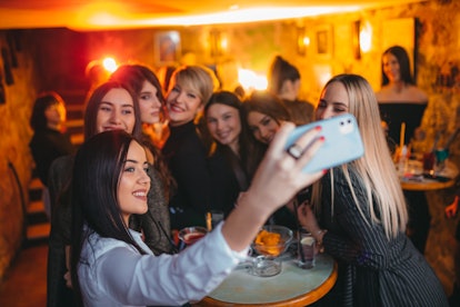 Young women having fun at the nightclub