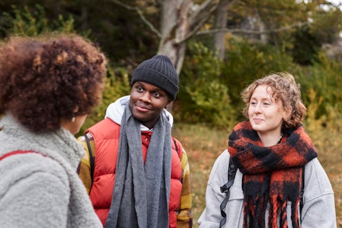 friends socializing outdoors
