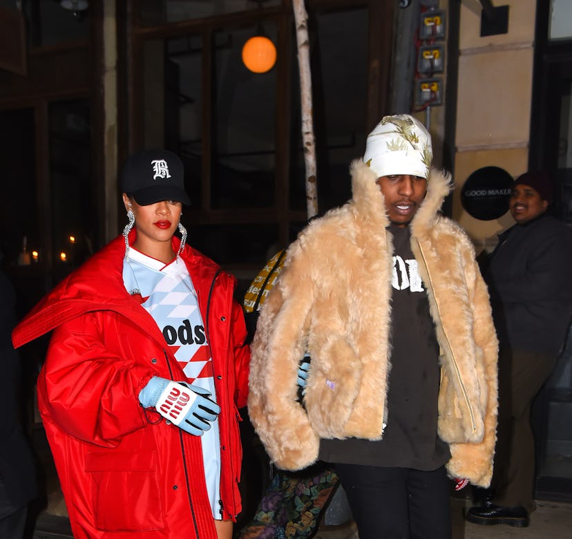 Rihanna and A$AP Rocky in SoHo in January 2022.