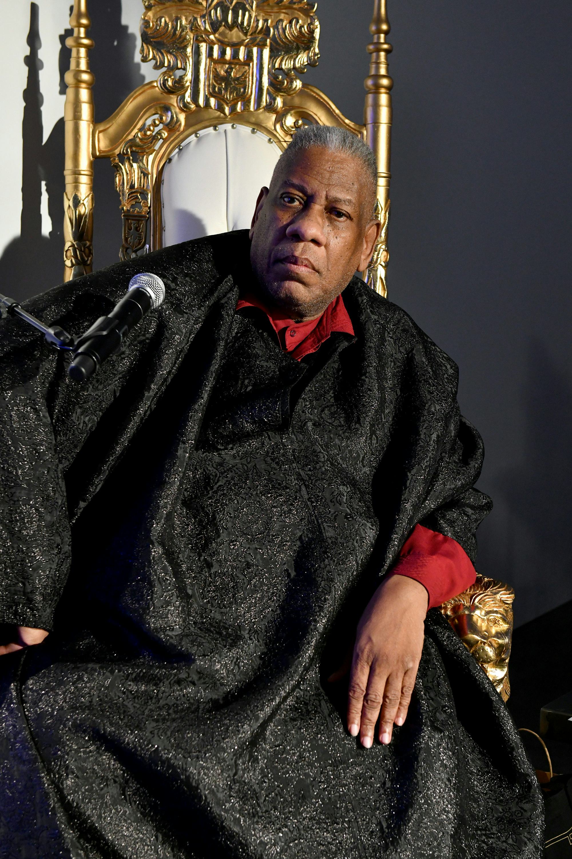 NEW YORK, NEW YORK - FEBRUARY 05: André Leon Talley attends the Blue Jacket Fashion Show to benefit ...