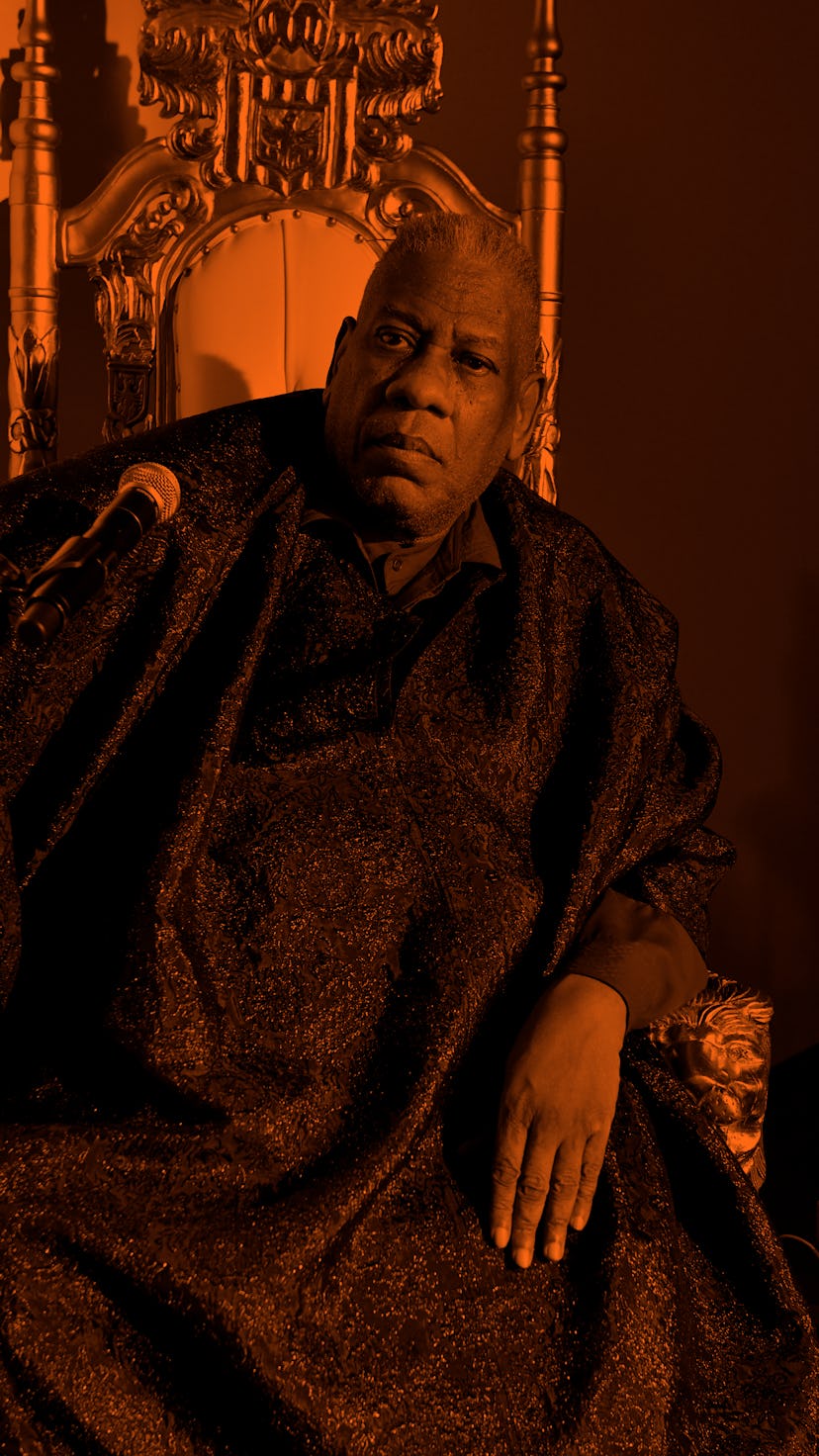 NEW YORK, NEW YORK - FEBRUARY 05: André Leon Talley attends the Blue Jacket Fashion Show to benefit ...