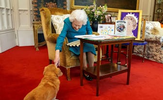 A picture released in London on February 4, 2022, and taken last month, shows Britain's Queen Elizab...