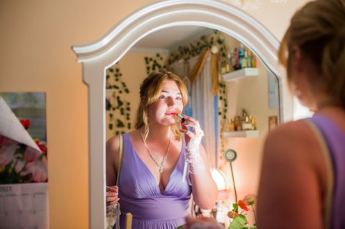 woman getting ready to go out