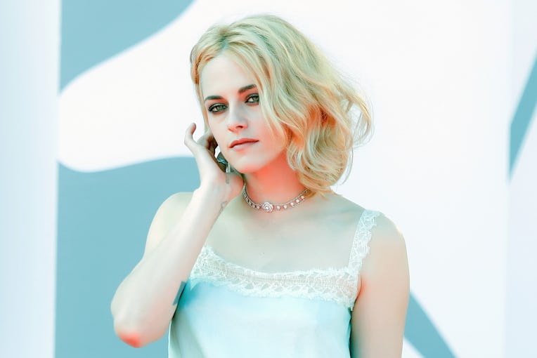 Portrait de l'actrice Kristen Stewart le 3 septembre 2021 à Venise. (Photo by Laurent KOFFEL/Gamma-R...
