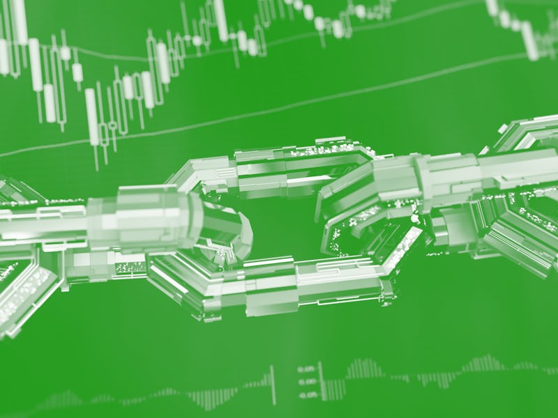 Cryptocurrency blockchain - 3d rendered image.
Cryptocurrency market (blockchain technology) duri...