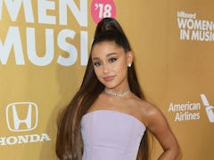 US singer/songwriter Ariana Grande attends Billboard's 13th Annual Women In Music event at Pier 36 i...