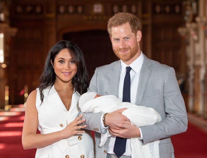 Prince Harry was seen rocking Archie.