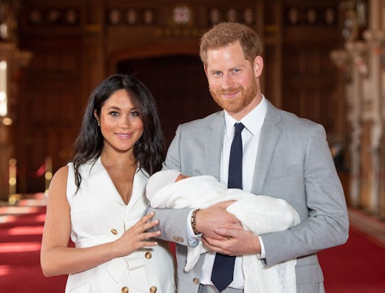 Prince Harry was seen rocking Archie.