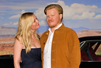 WESTWOOD, CALIFORNIA - OCTOBER 07: Kirsten Dunst (L) and Jesse Plemons attend the premiere of Netfli...