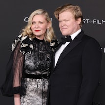LOS ANGELES, CALIFORNIA - NOVEMBER 06: Kirsten Dunst and Jesse Plemons attend the 2021 LACMA Art + F...