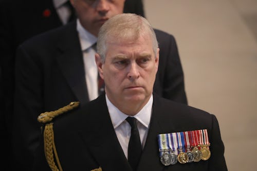MANCHESTER, ENGLAND - JULY 01:  Prince Andrew, Duke of York, attends a commemoration service at Manc...