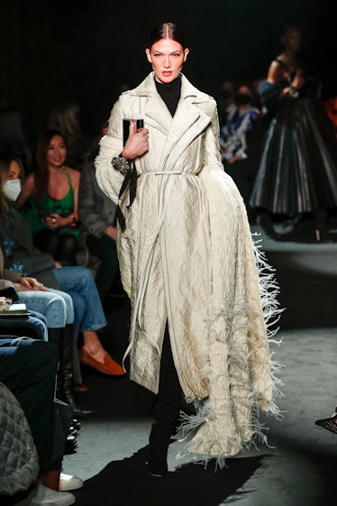 NEW-YORK, USA - FEBRUARY 12:  Karlie Kloss walks the runway during the Brandon Maxwell Ready to Wear...